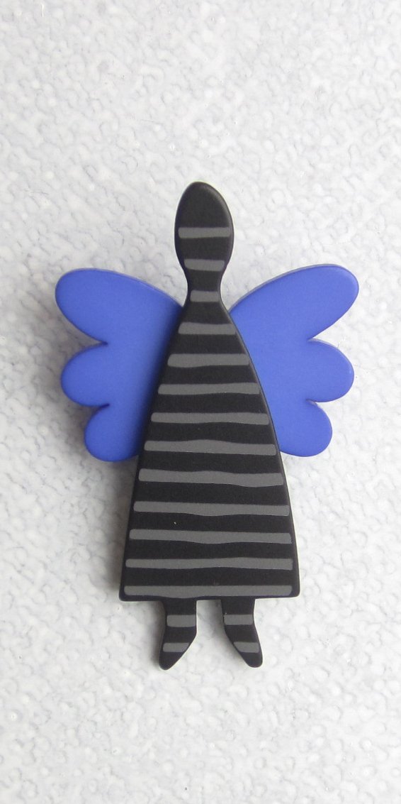 Ängel Svart Kornblå