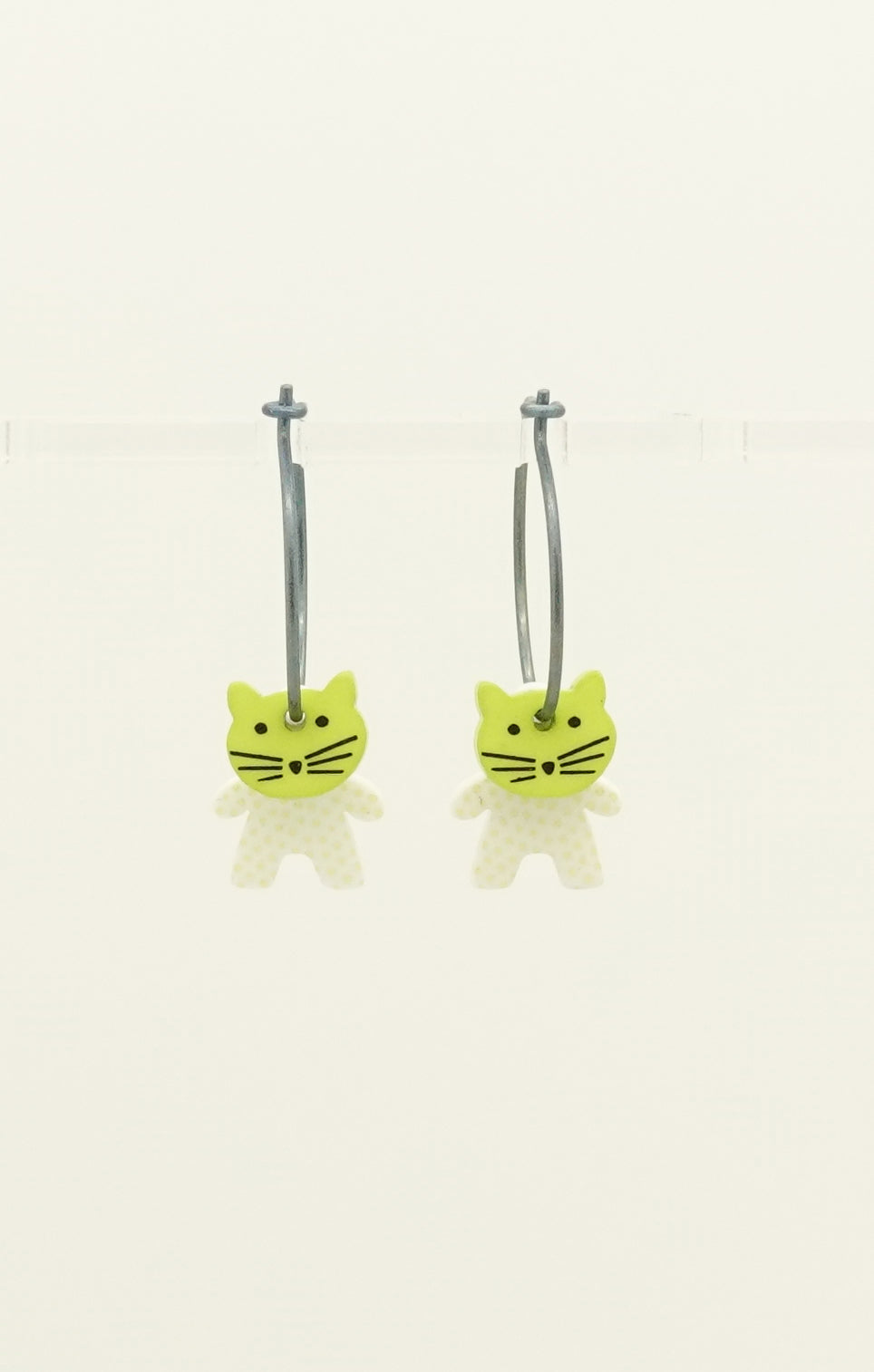 Katt Mini Vit Lime Prick