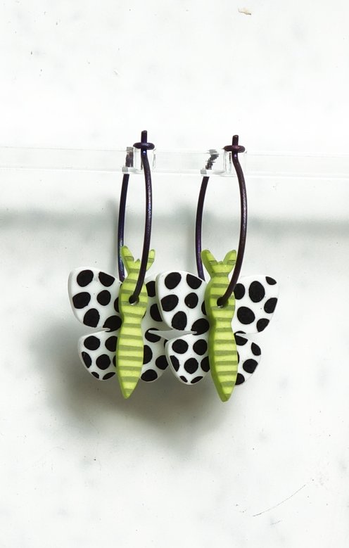 Fjäril Vitsvart Lime