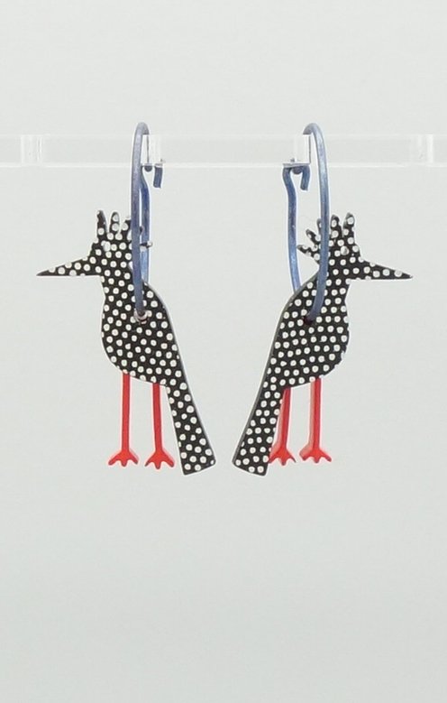 Hackspett Svartvit Röd