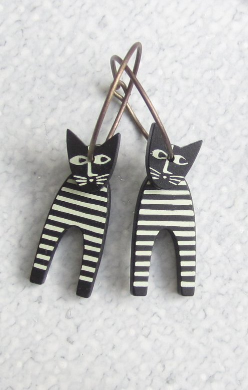 Katt Lång Svartvit - k-form