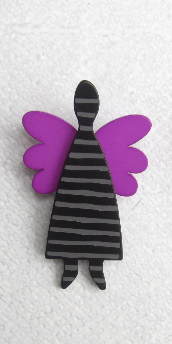 Ängel Svart Rödlila