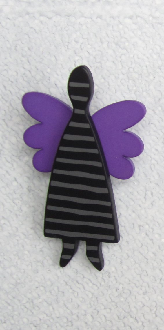 Ängel Svart Mörklila