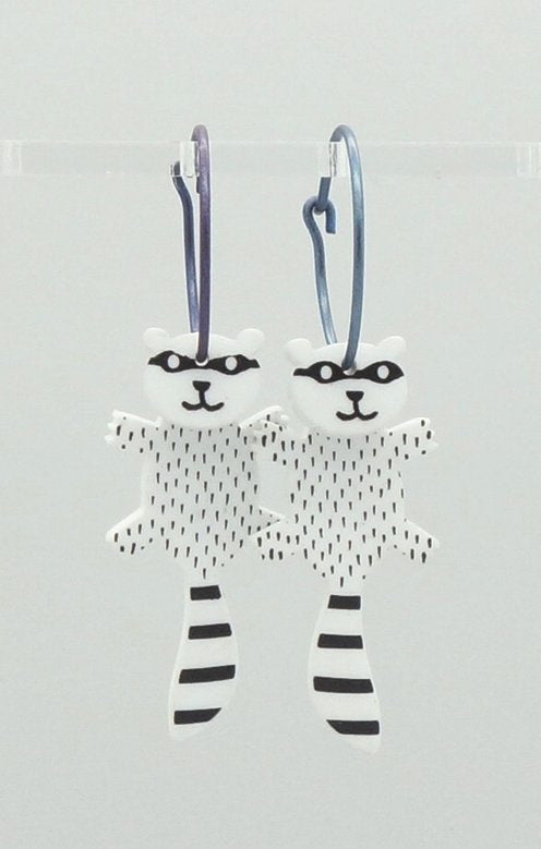 Tvättbjörn Vitsvart