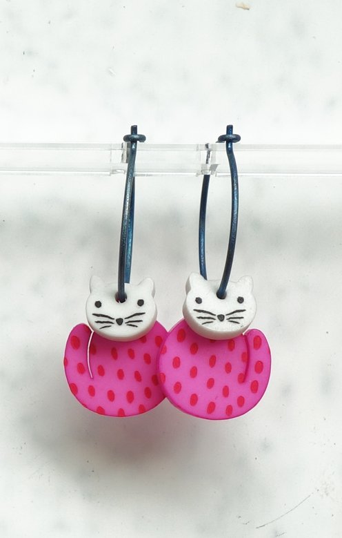 Katt Sittande Rosa
